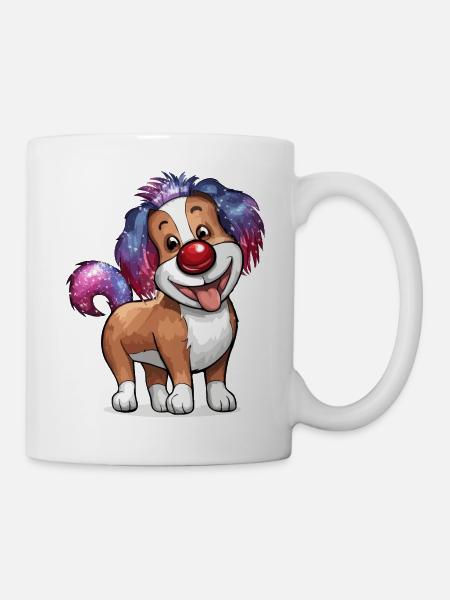 Dog Red Nose - Mug - white