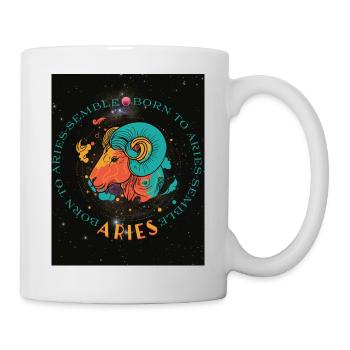 Horoscope du zodiaque Astrologie Constellations Bélier - Mug blanc - blanc - Droite