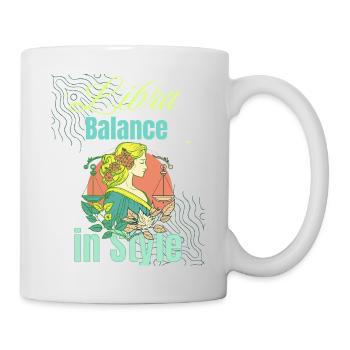 Zodiac Horoscope Astrology Constellations Libra - Tasse - Weiß - Rechts