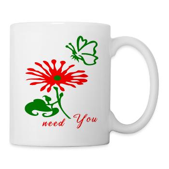 Butterfly - Tasse - Weiß - Rechts