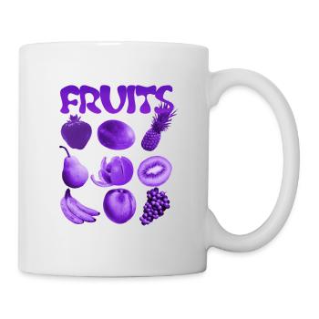 Urban Streetwear Design mit9 Früchten in lila - Tasse - Weiß - Rechts
