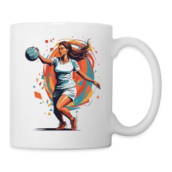 Handball Woman Streetwear Iconic Style - Mug - white - Right