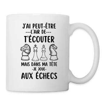 Jouer aux échecs - Mug blanc - blanc - Droite