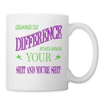 cups geek literature funny blog funny sayings - Tasse - Weiß - Rechts