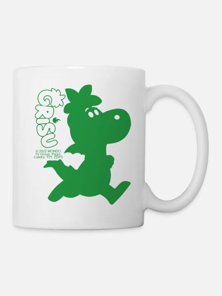 Grisu Der Kleine Drache Klassisches Design In Grün - Tasse - Weiß