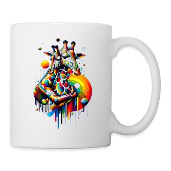 Giraffen Duo - Bunte Serengeti - Tasse - Weiß - Rechts