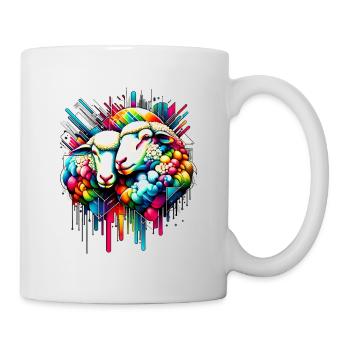 Technicolor Dreams - Neon Sheep - Tasse - Weiß - Rechts
