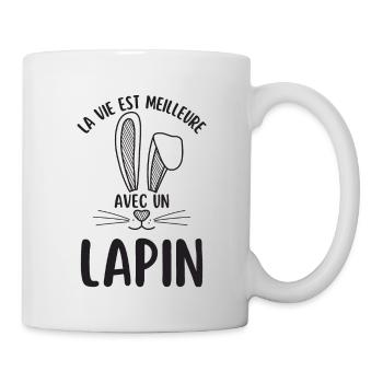 La vie est meilleure avec un lapin de pâques 2 - Mug blanc - blanc - Droite