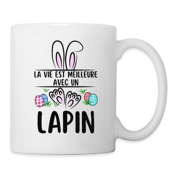 Lapin de pâques - Mug blanc - blanc - Droite