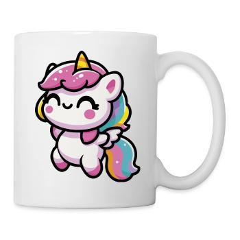 Adorable licorne kawaii - Mug blanc - blanc - Droite