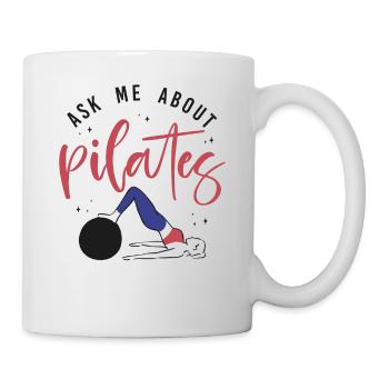 Instructeur de Pilates Enseignant Demandez-moi - Mug blanc - blanc - Droite