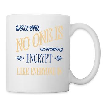 coding bday computer hacking code anonymous mask - Mug - white - Right
