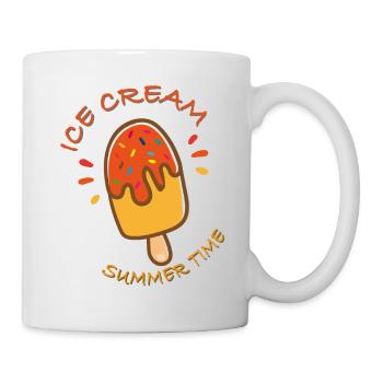 Ice Cream Summer Time / Eis Bo-Grafik - Tasse - Weiß - Rechts