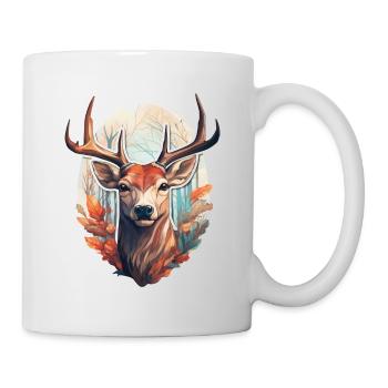 Tête de cerf - Mug blanc - blanc - Droite