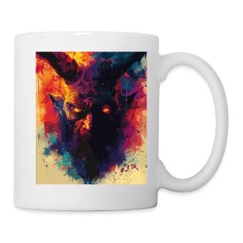 The Woman - Skull, Totenkopf, Teufel - Tasse - Weiß - Rechts