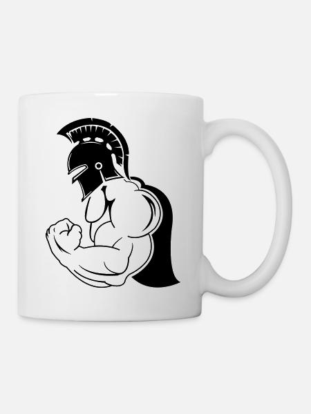 strong spartan - Tasse - Weiß
