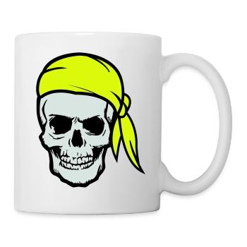 Crâne Pirate Ahoy - Mug blanc - blanc - Droite