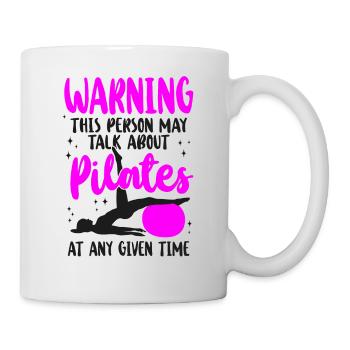 Avertissement de l’instructeur de Pilates - Mug blanc - blanc - Droite