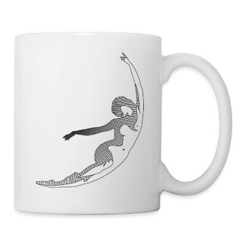 Lune - Mug blanc - blanc - Droite
