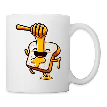 Toast with honey beekeeper bee honey - Mug - white - Right