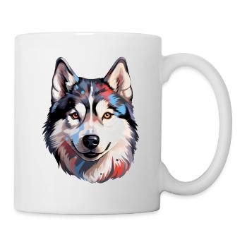 Siberian Husky - Tasse - Weiß - Rechts