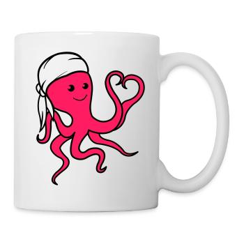 Octopus in Love Pirate - Mug - white - Right