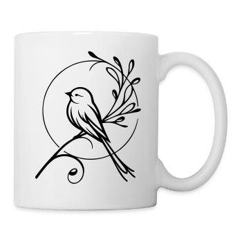 Oiseau - Mug blanc - blanc - Droite