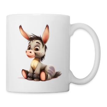 Bei Eseln geht es nur mit Geduld und Vertrauen - Tasse - Weiß - Rechts