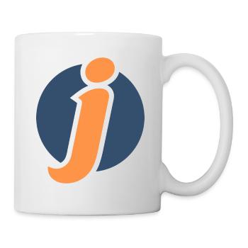 Lettre j orange sport - Mug blanc - blanc - Droite