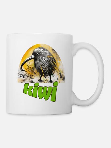 kiwi-vogel - Tasse - Weiß