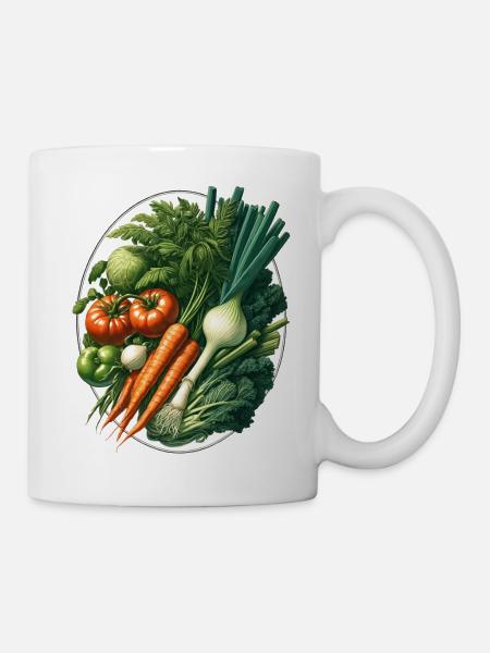 Gemüse - Tasse - Weiß