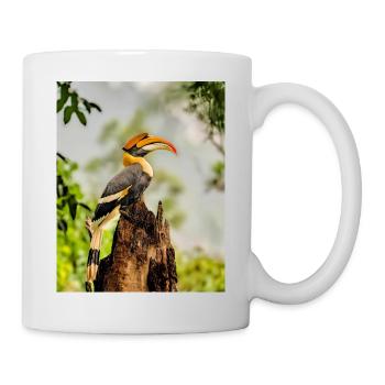 Great hornbill Bird - Mug - white - Right