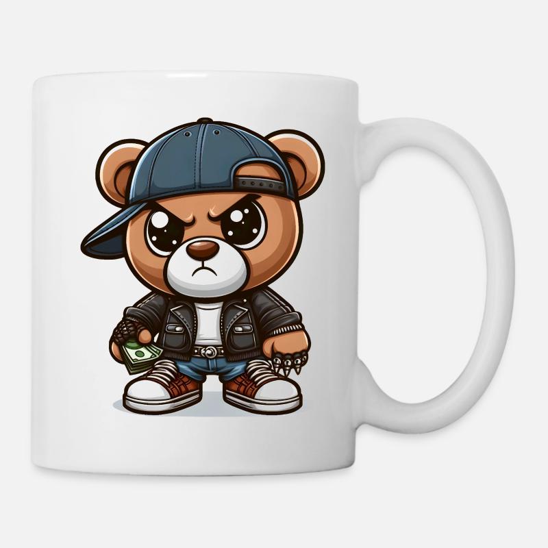 Gangsta-Bär - Tasse - Weiß