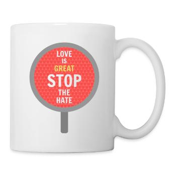 Stop Hate - Mug - white - Right