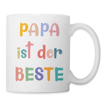 Papa ist der Beste! - Tasse - Weiß - Rechts
