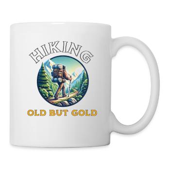 Old but Gold and Hiking - Tasse - Weiß - Rechts