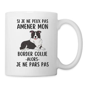Chien berger border collie - Mug blanc - blanc - Droite