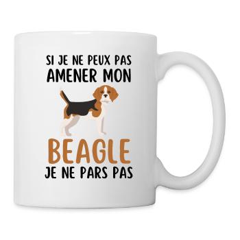 Race de chien beagle - Mug blanc - blanc - Droite