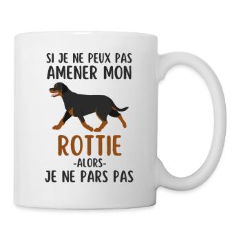 Rottie rottweiler chien danse - Mug blanc - blanc - Droite