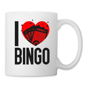 Bingo Player Heart I Love Bingo - Mug - white - Right