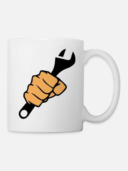 faust schraubenschlüssel - Tasse - Weiß