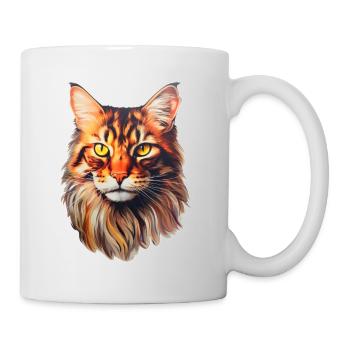 Maine Coon Cat Head - Mug - white - Right