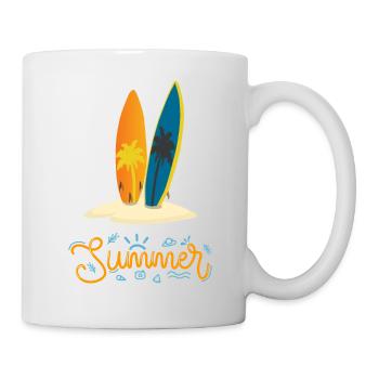 Summer surfing - Mug - white - Right