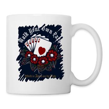 Kiss My Ace Poker Spiel Kartenspiel Casino Skull 3D - Tasse - Weiß - Rechts