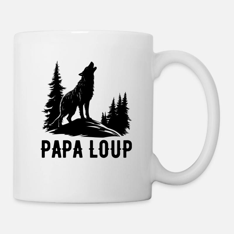Papa loup - Mug blanc - blanc