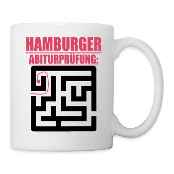 Abitur Abschluss Prüfung Sprüche lustig Hamburg - Tasse - Weiß - Rechts