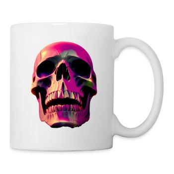Crâne en rose - Mug blanc - blanc - Droite
