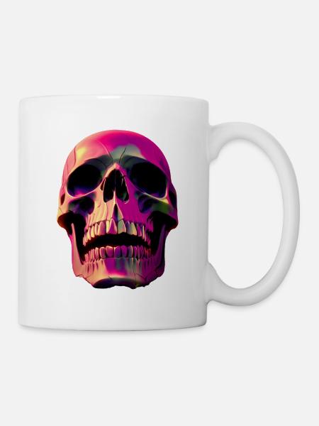 Skull in pink - Mug - white