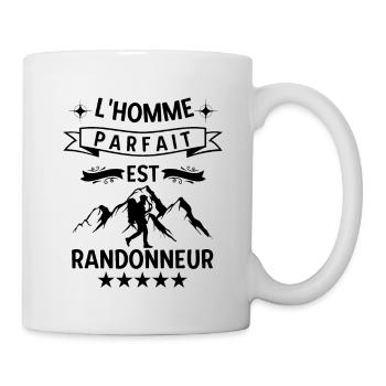 L homme parfait est un randonneur - Mug blanc - blanc - Droite