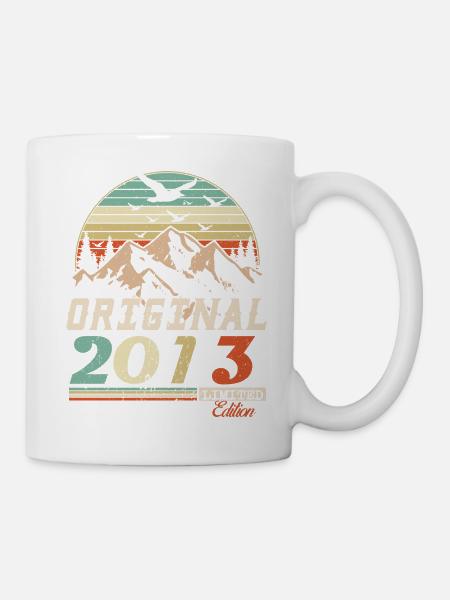 2013 Vintage Retro Geburtstag Vintage Geschenk - Tasse - Weiß